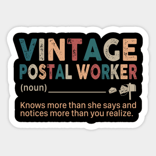 Vintage Postal Worker Sticker